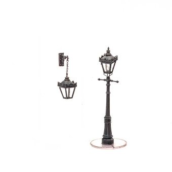 MiniWarPaint Столб фонарный "чугунный" 1-2 фонаря, размер XS