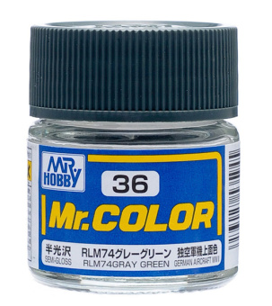 Mr. Hobby Краска 10 мл C36 RLM74 GRAY GREEN