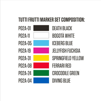 Набор маркеров Grog 02 APP Tutti Frutti (8 шт.)