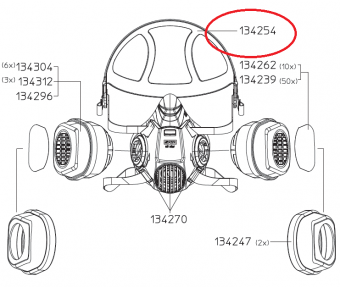 SATA 134254 Оголовье с фиксатором для респираторов Air Star