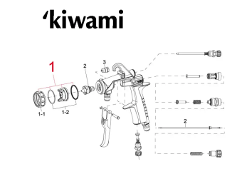 Воздушная головка WB2J для краскопульта Iwata WS400 EVO Supernova