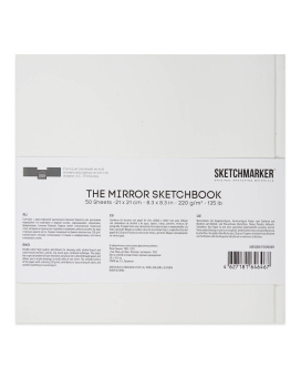 Sketchmarker Pushkinskiy Скетчбук The Mirror 21х21 см, 50 л, 220 г, твердая обложка, цв. белый
