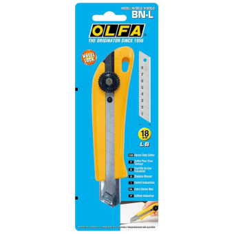 OLFA OL-BN-L Нож с выдвижным лезвием 18 мм, винтовой фиксатор