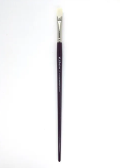 Кисть Альбатрос синтетика (имитация щетины), плоская №10, длинная ручка